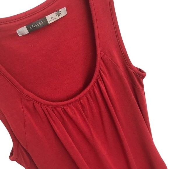 ATHLETA Ruched Stretch Modal Sleeveless Scoop Neck Tank Size XS - Picture 5 of 5
